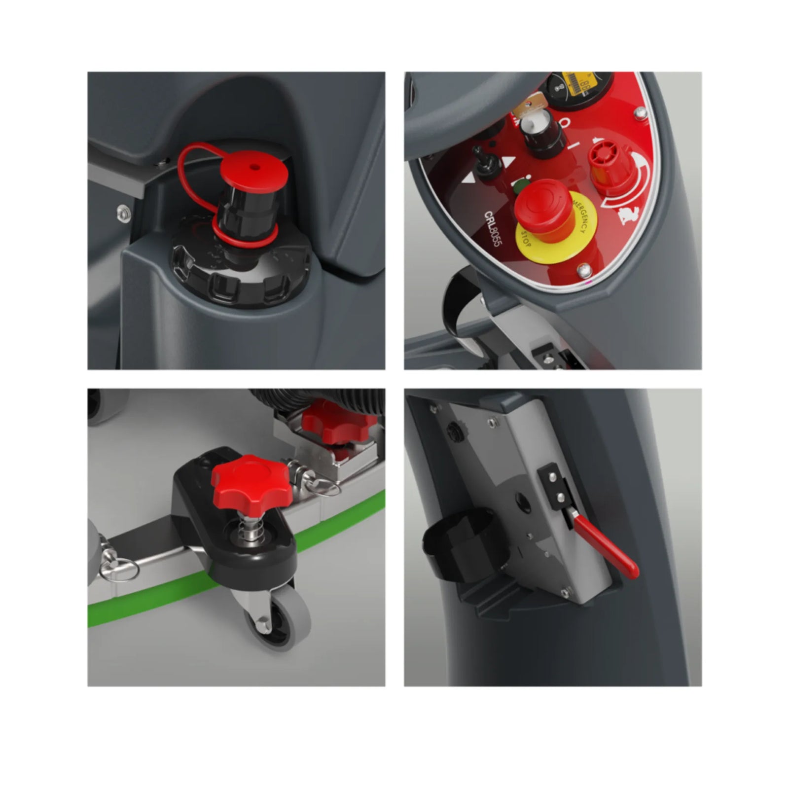 NaceCare CRL 2128/100T 28″ Ride-On Scrubber – 2 NX1K Batteries