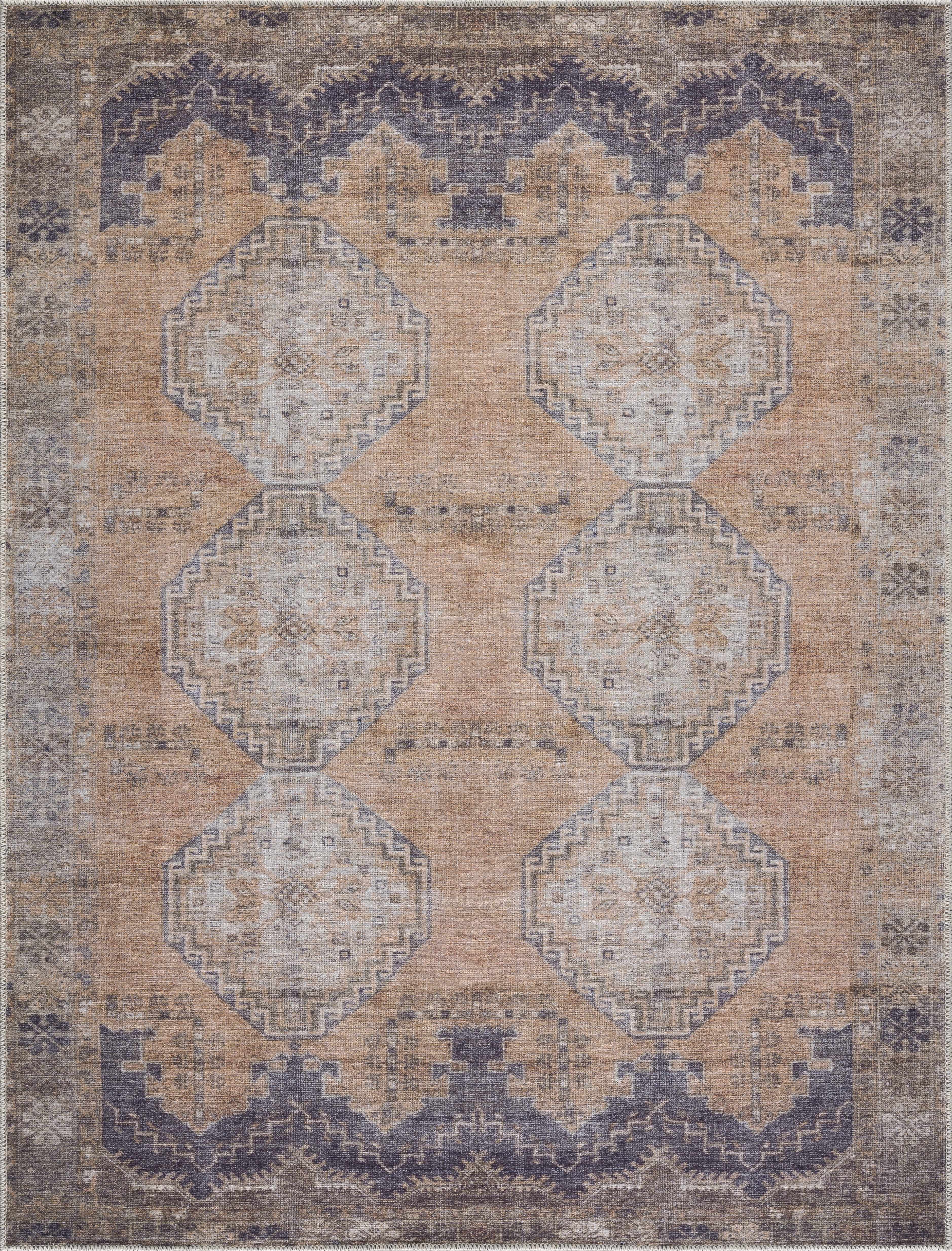Carrabelle Peach Washable Area Rug - Clearance