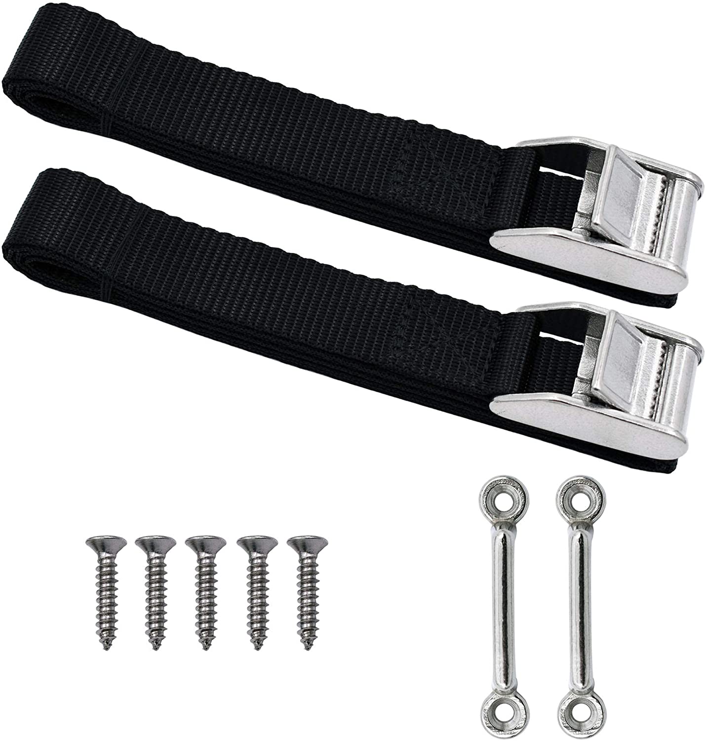 Cooler Tie Down Strap Kit with Stainless Footman/Deck Loops COLOR OPTIONS  | LENGTH OPTIONS