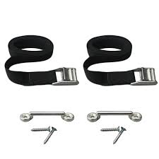 Cooler Tie Down Strap Kit with Stainless Footman/Deck Loops COLOR OPTIONS  | LENGTH OPTIONS