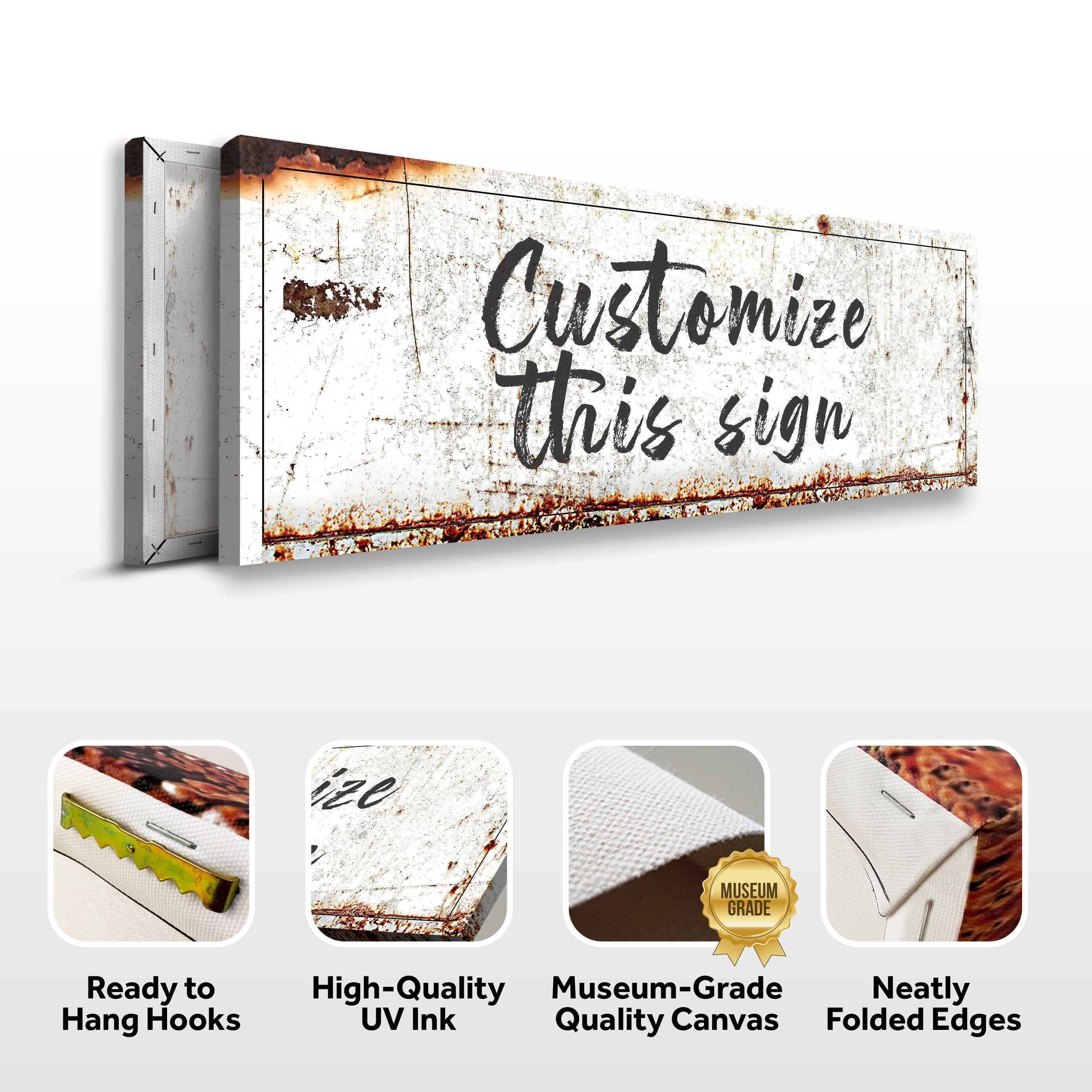 Custom Rustic Canvas Sign