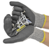 Cut-Resistant Safety Work Gloves with Sandy Nitrile Dipped Palms - Pack of 12