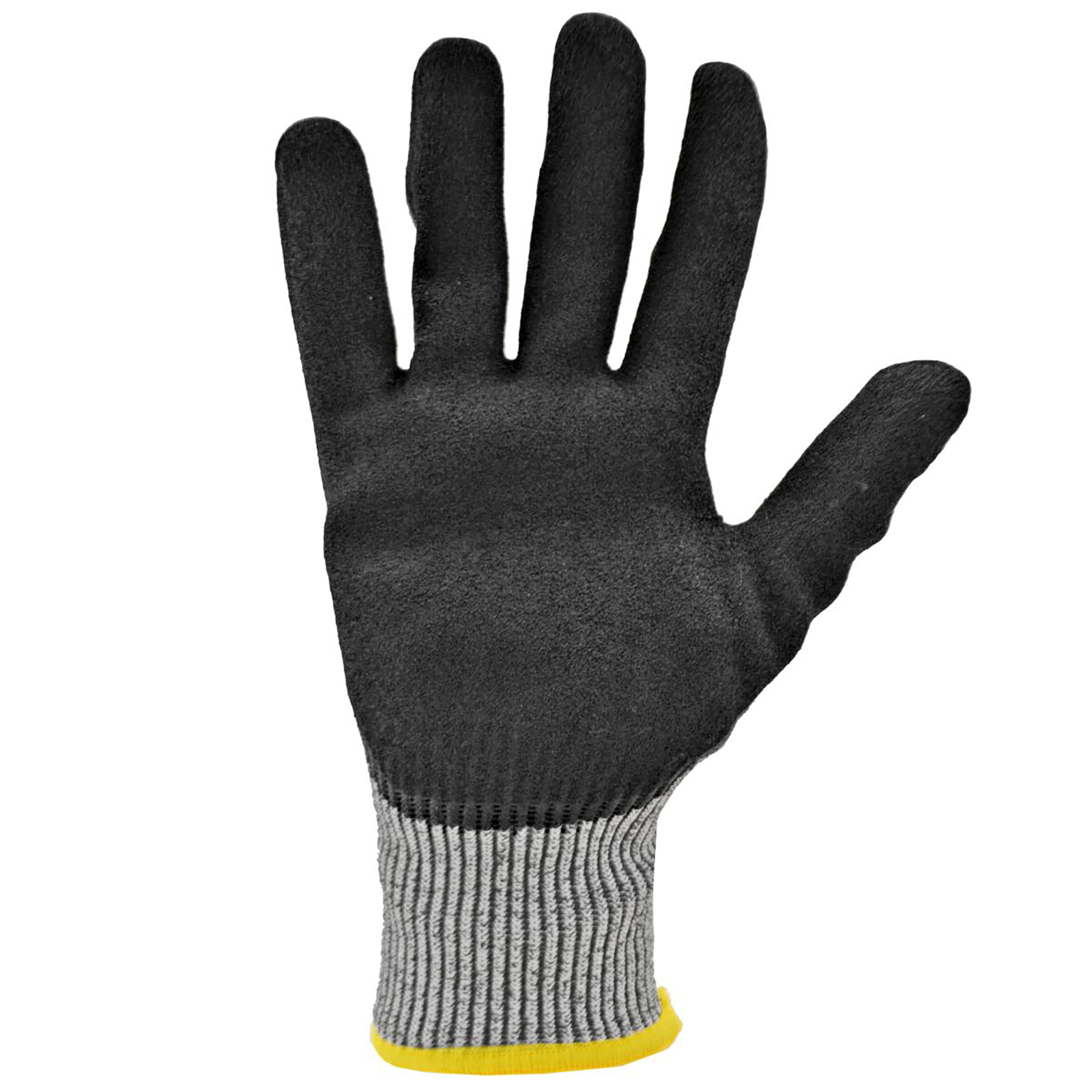 Cut-Resistant Safety Work Gloves with Sandy Nitrile Dipped Palms - Pack of 12
