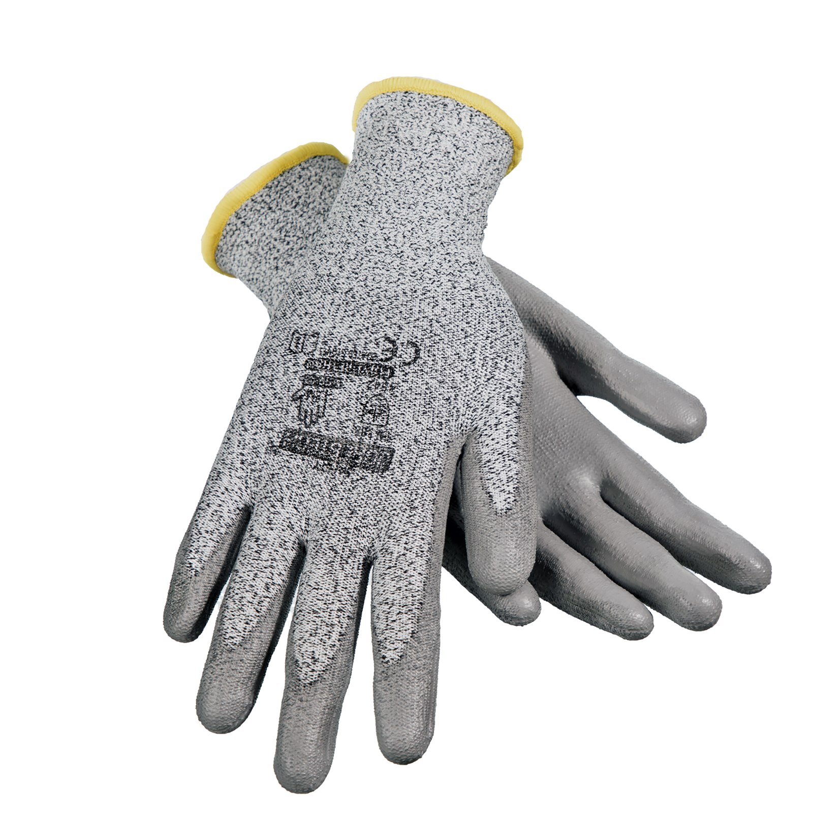 Cut-Resistant Safety Work Gloves with Polyurethane Dipped Palms - Pack of 12