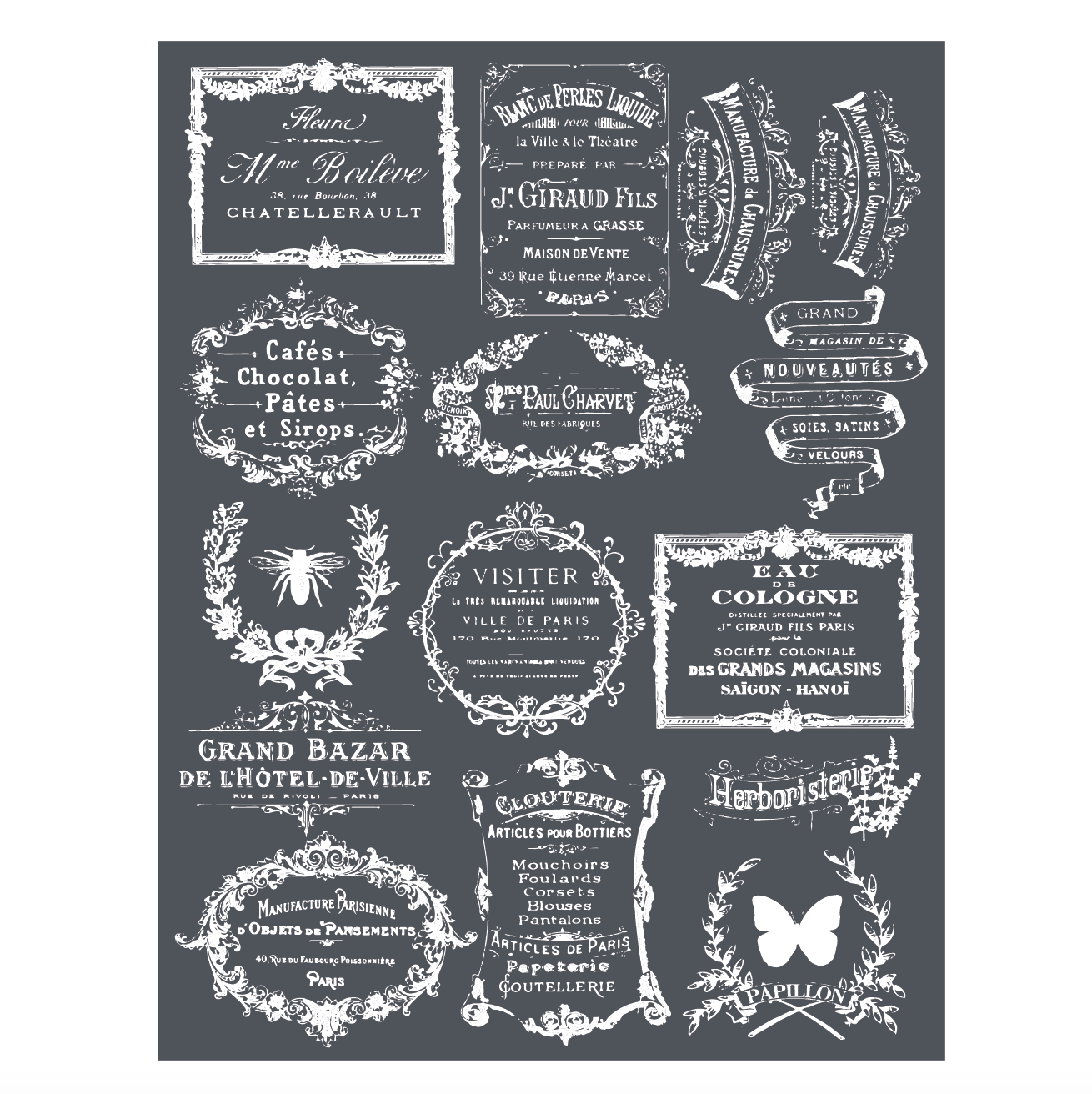 Cafe Chocolat - Mesh Stencil 8.5x11