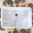 European Sugar Marble Rectangular Farmhouse Sink Semi-Polished (W)12.5" (L)18" (H)5"