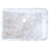 European Sugar Marble Rectangular Farmhouse Sink Semi-Polished (W)12.5" (L)18" (H)5"
