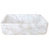 European Sugar Marble Rectangular Farmhouse Sink Semi-Polished (W)12.5" (L)18" (H)5"