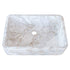 European Sugar Marble Rectangular Farmhouse Sink Semi-Polished (W)12.5" (L)18" (H)5"