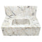 Calacatta Viola Gold Marble Wall-mount Bathroom Sink Horizontal Fluted