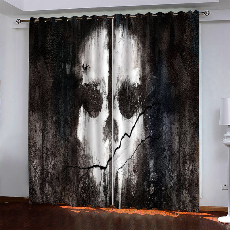 Call of Duty Pattern Curtains Blackout Window Drapes