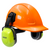 Cap-Style Hard Hat Kit with High Vis Mountable Earmuffs