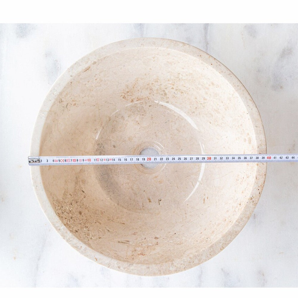 Cappuccino Beige Marble V-Shape Tapered Sink Polished  (D)16