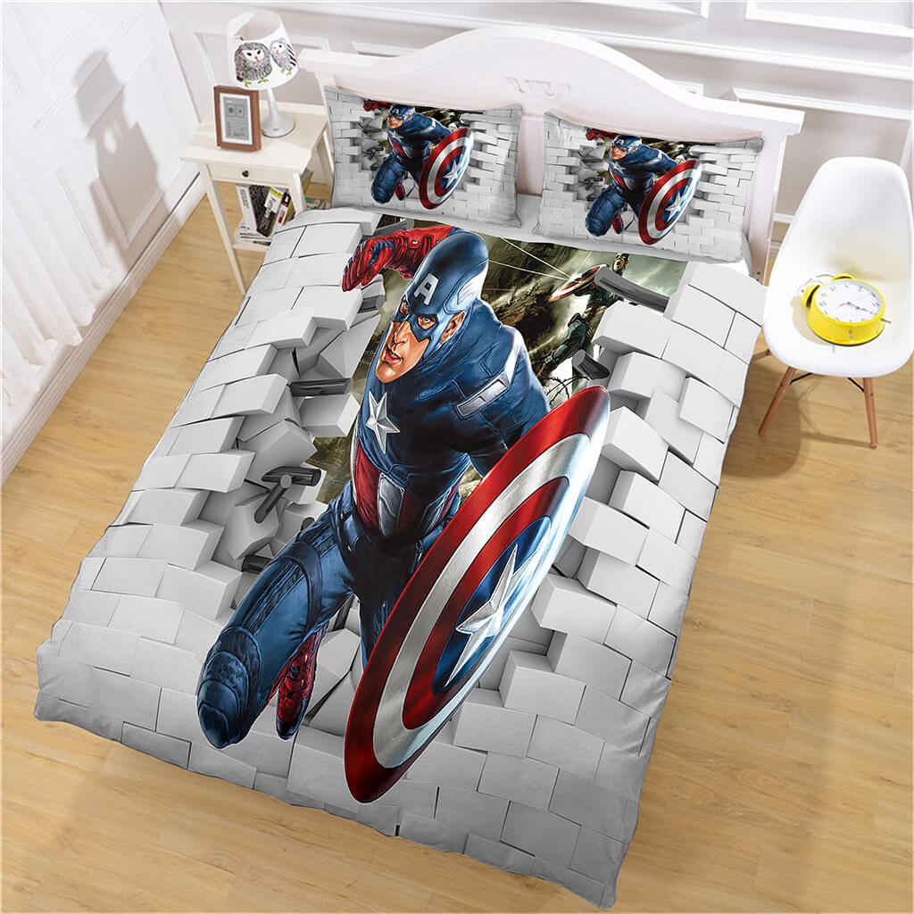 Captain America Bedding Set Quilt Cover Without Filler