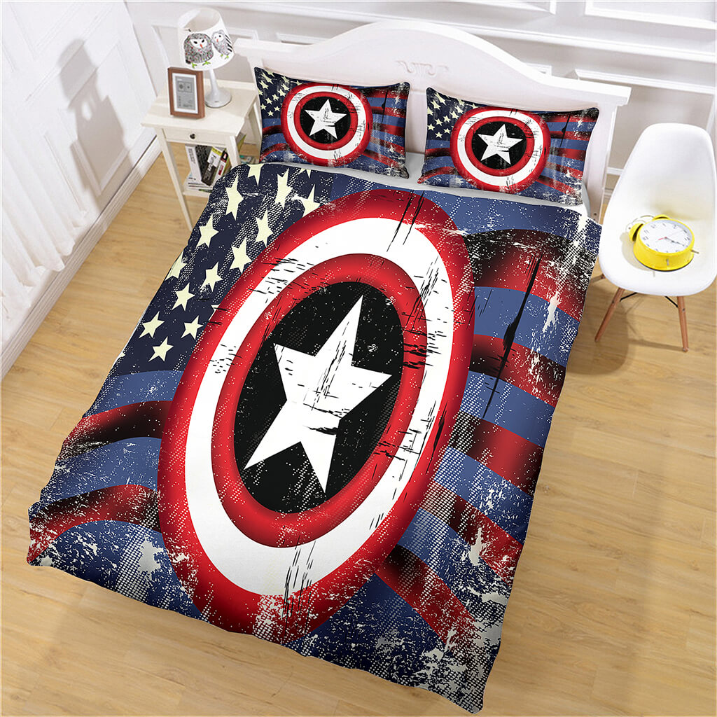 Captain America Bedding Set Quilt Cover Without Filler