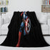 Captain America Blanket Pattern Flannel Kids Room Throw