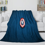 Captain America Blanket Pattern Flannel Kids Room Throw