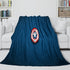 Captain America Blanket Pattern Flannel Kids Room Throw