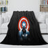 Captain America Blanket Pattern Flannel Kids Room Throw
