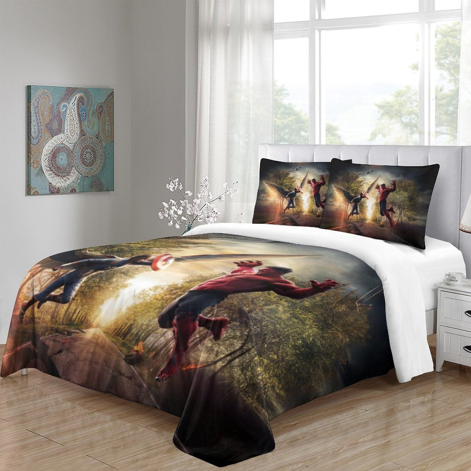 Captain America Brave New World Bedding Set Quilt Cover Without Filler