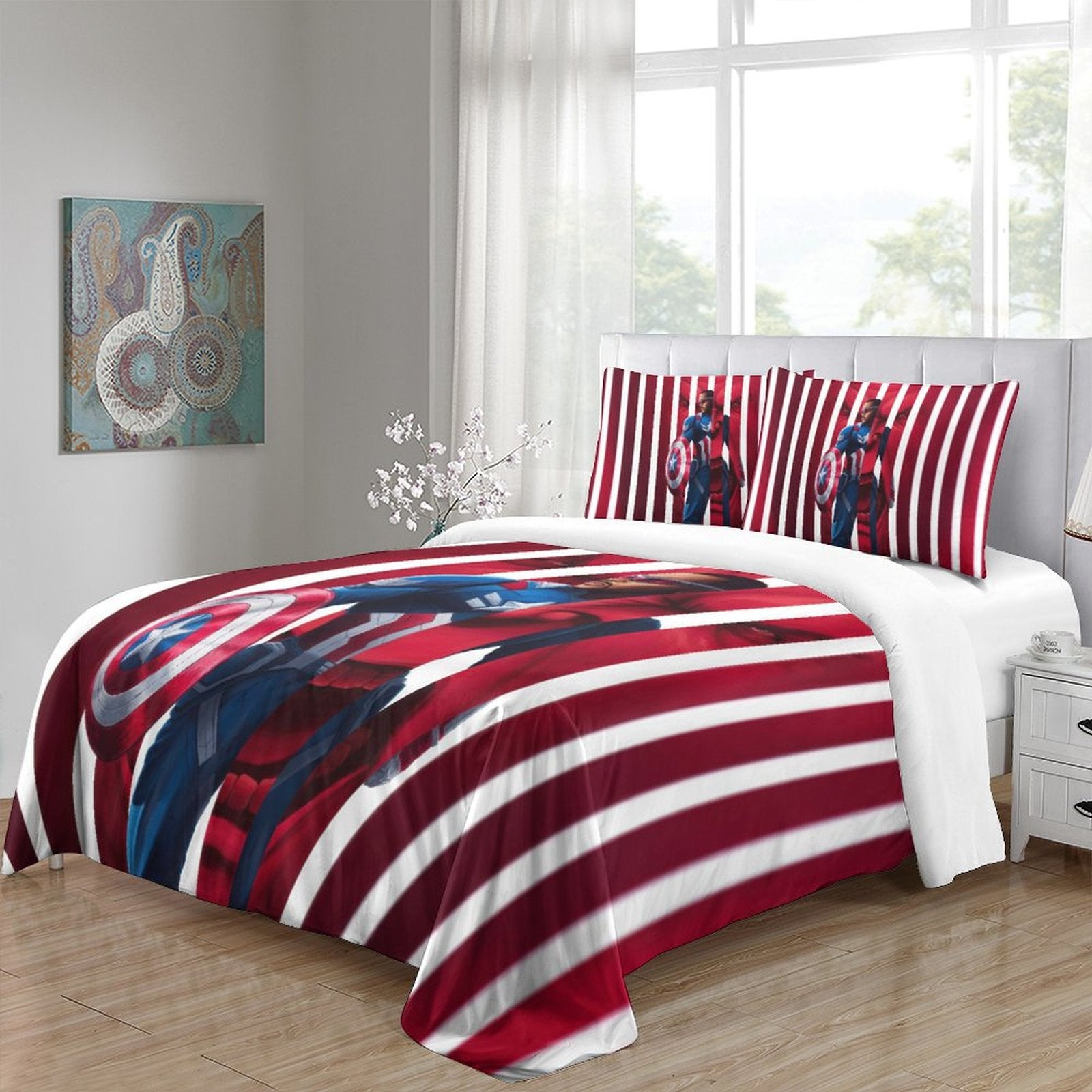 Captain America Brave New World Bedding Set Quilt Cover Without Filler