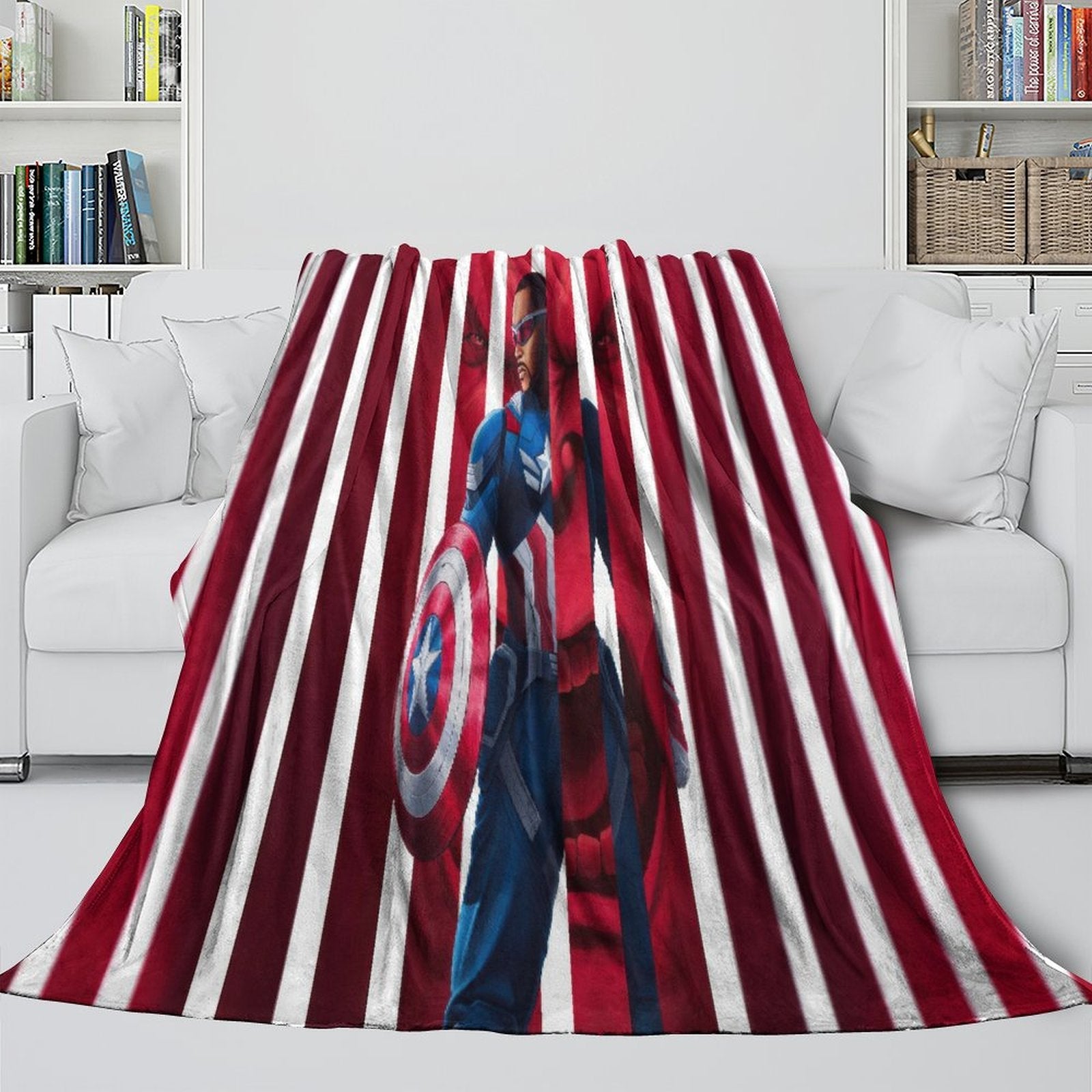 Captain America Brave New World Blanket Flannel Throw Room Decoration
