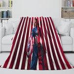 Captain America Brave New World Blanket Flannel Throw Room Decoration
