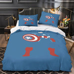 Captain America Duvet Cover Kids Room Bedding Set Without Filler