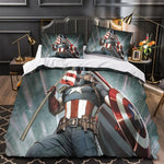 Captain America Duvet Cover Kids Room Bedding Set Without Filler