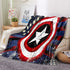 Captain America Iron Man Blanket Flannel Throw Room Decoration
