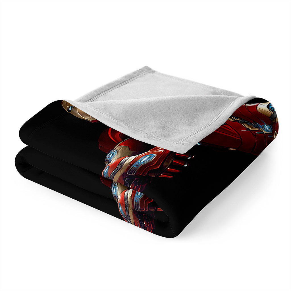 Captain America Iron Man Blanket Flannel Throw Room Decoration