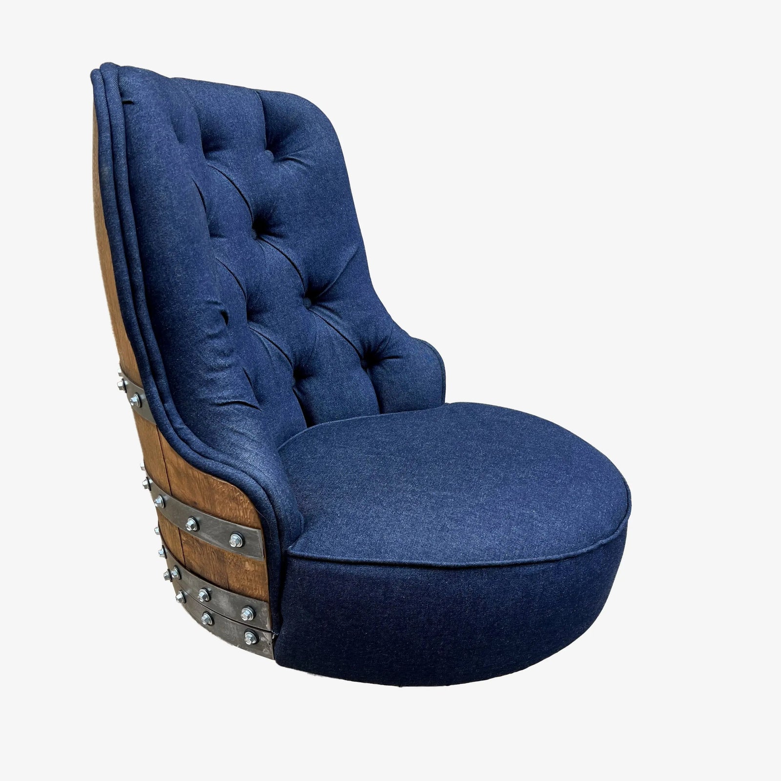 Luxury Wine Barrel Bar Set w/ Pub Table & Wine Barrel Bar Stools - Multi-Use Wine and Whiskey Home Bar Furniture