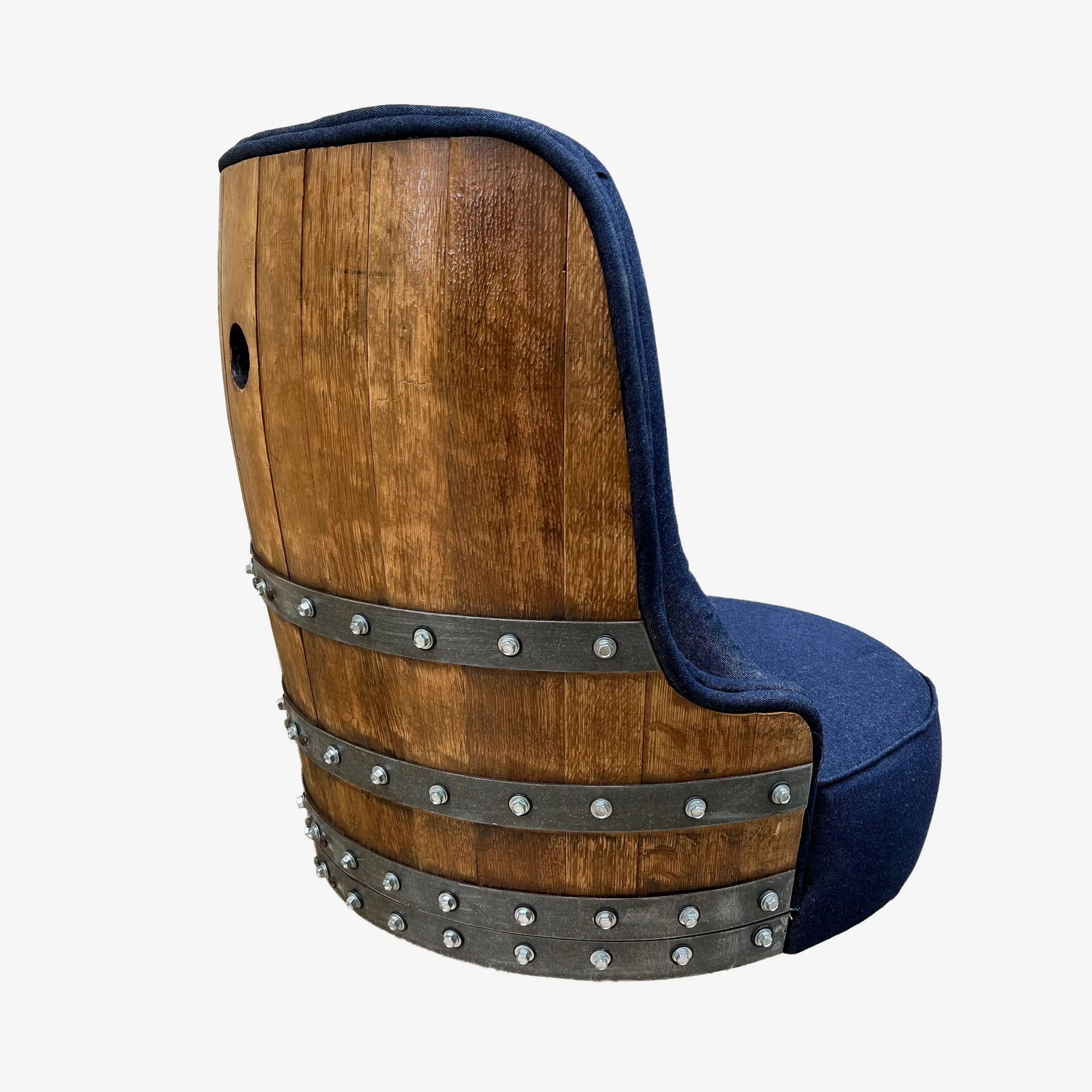 Luxury Wine Barrel Bar Set w/ Pub Table & Wine Barrel Bar Stools - Multi-Use Wine and Whiskey Home Bar Furniture