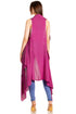 Sakkas Ivana Women's Oversized Draped Open Front Sleeveless Cardigan in Tie Dye
