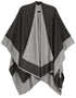 Sakkas Nila Women's Reversible Open Front Large Poncho Shawl Wrap Scarf Cape Ruana