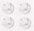 Marble 4" Round Coasters Semi-polished set of 4