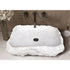 Carrara Marble Rustic Natural Stone Vessel Sink Polished Interior Hand Chiseled Exterior (W)16" (L)22" (H)5"