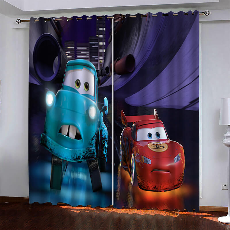 Cars Pattern Curtains Pattern Blackout Window Drapes