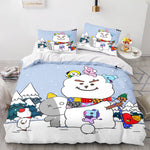 Cartoon BT21 BTS Butter Bedding Set Quilt Duvet Cover Bedding Sets