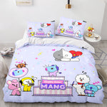 Cartoon BT21 BTS Butter Bedding Set Quilt Duvet Cover Bedding Sets