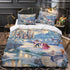Cartoon Beauty and the Beast Bedding Set Quilt Duvet Cover Without Filler