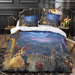 Cartoon Beauty and the Beast Bedding Set Quilt Duvet Cover Without Filler