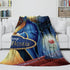 Cartoon Beauty and the Beast Blanket Flannel Throw Room Decoration
