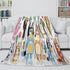 Cartoon Bluey Blanket Pattern Flannel Kids Throw Room Decoration