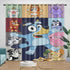 Cartoon Bluey Curtains Blackout Window Drapes Kids Room Decoration