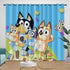 Cartoon Bluey Curtains Pattern Blackout Window Drapes