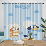 Cartoon Bluey Curtains Pattern Blackout Window Drapes