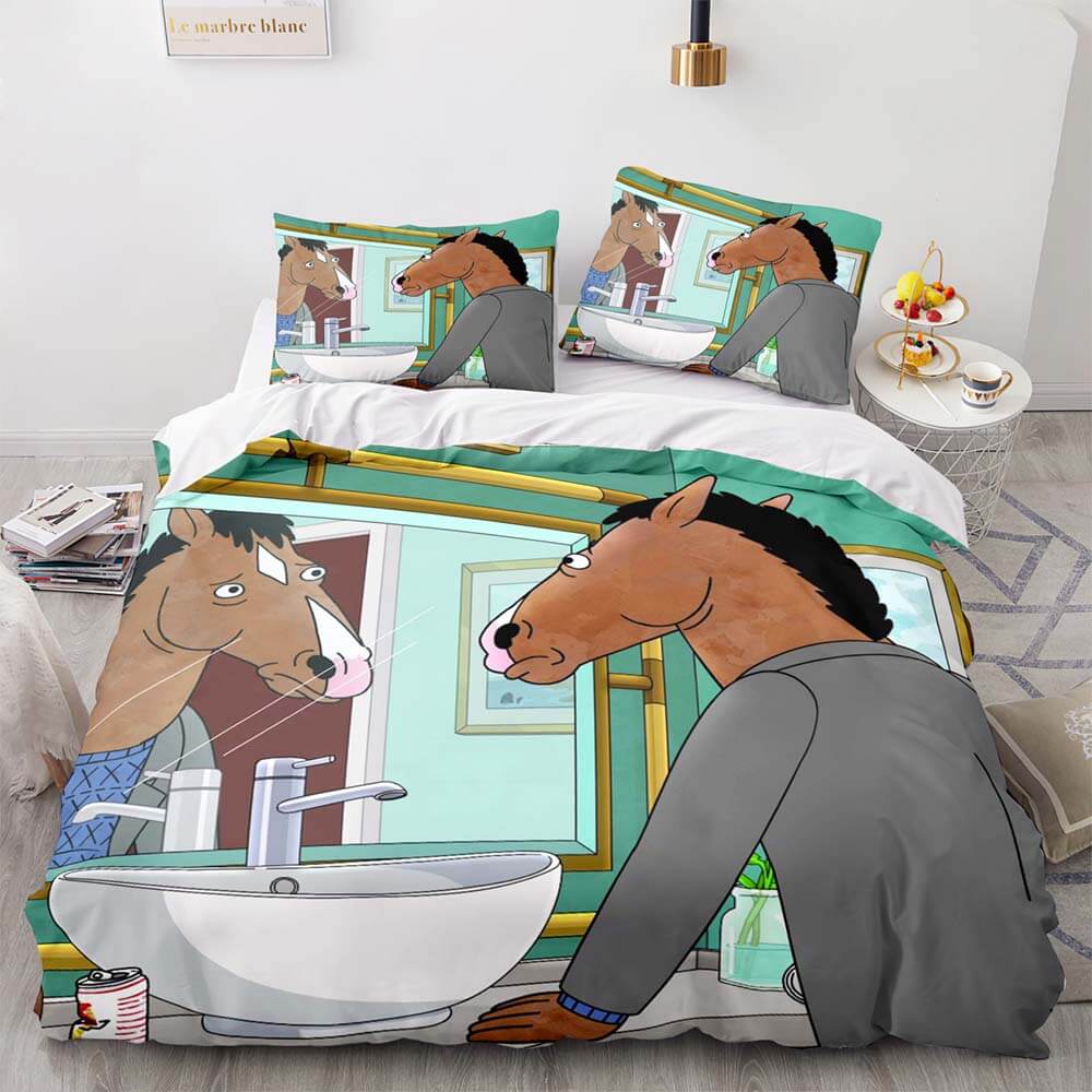Cartoon BoJack Horseman Bedding Set Quilt Duvet Cover Bedding Sets