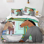 Cartoon BoJack Horseman Bedding Set Quilt Duvet Cover Bedding Sets