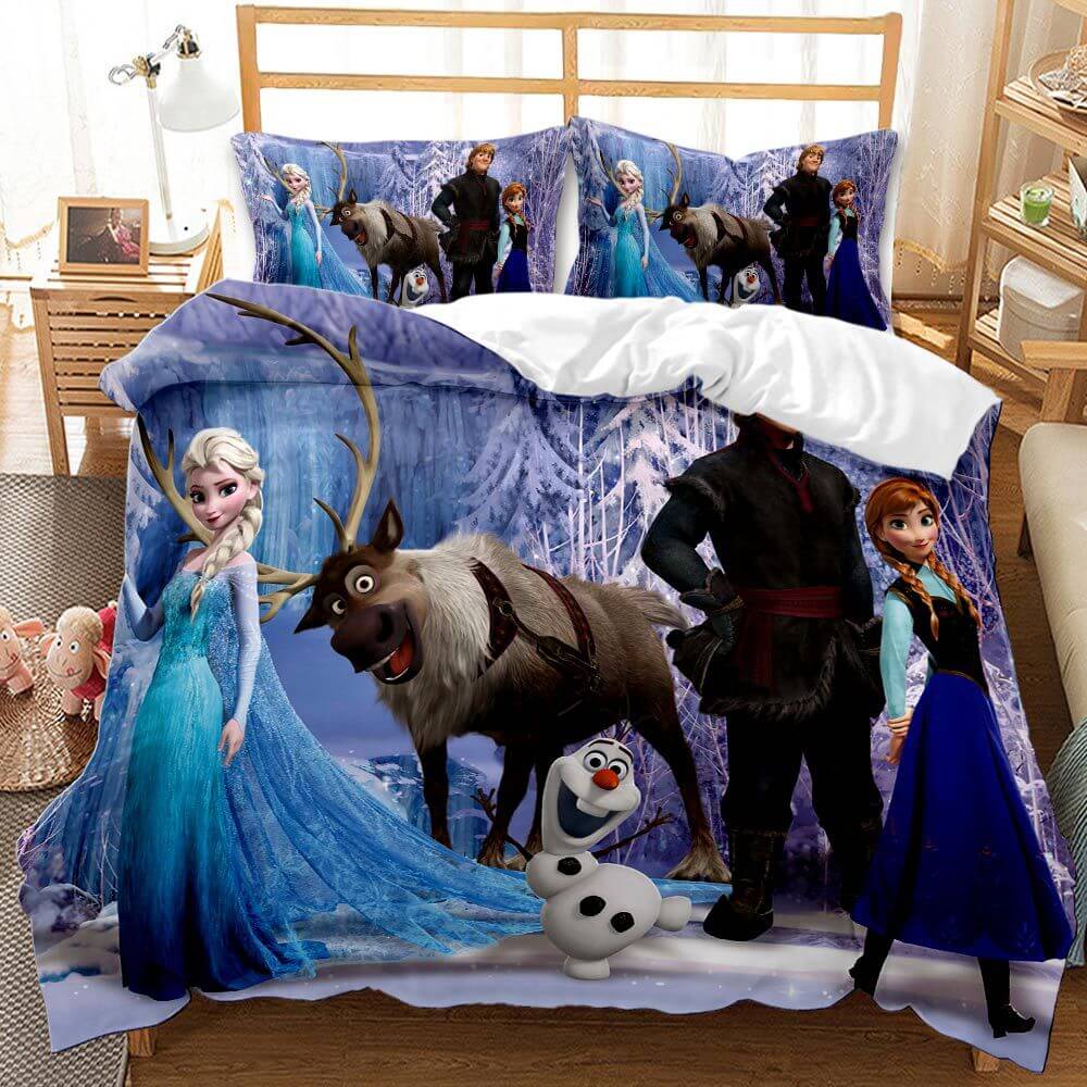 Cartoon Frozen Cosplay Bedding Set Quilt Cover Without Filler